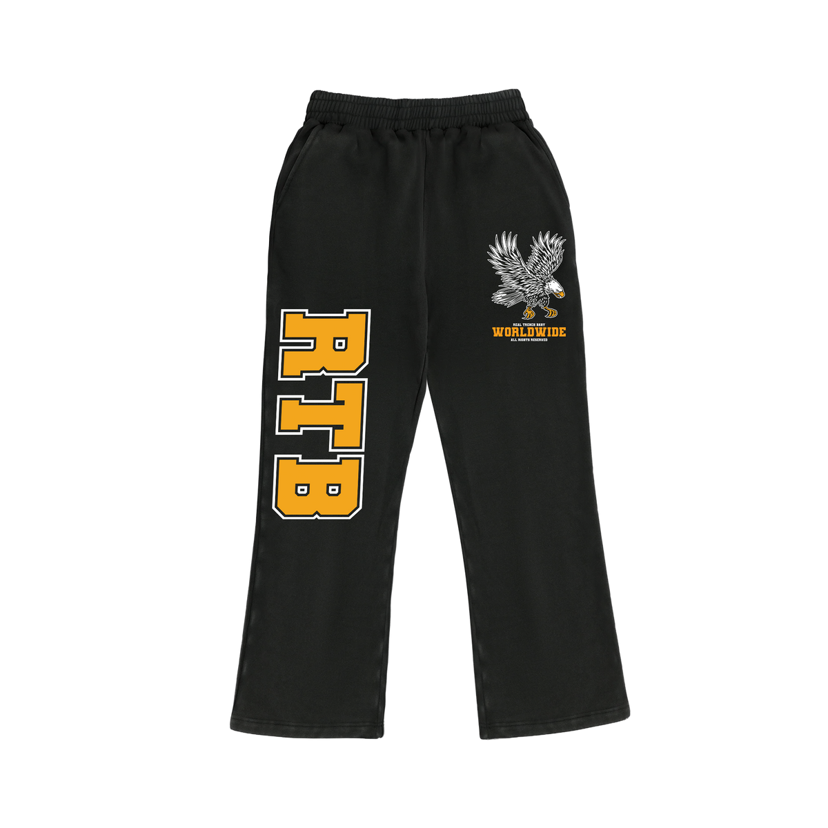 WORLD-WIDE BLACK TERRY PANTS